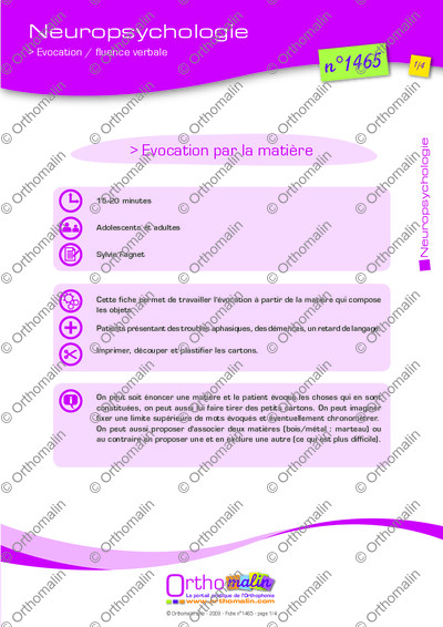 Page 1 de la fiche