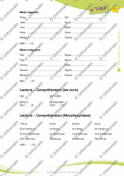 Page 7 de la fiche