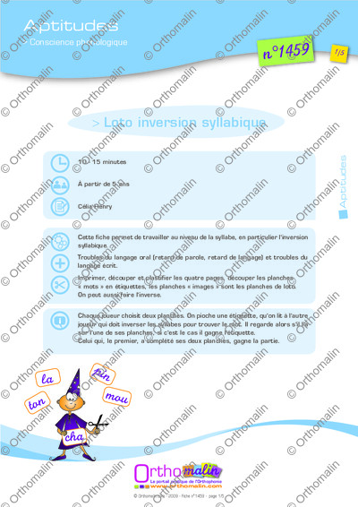 Page 1 de la fiche