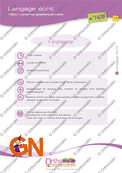 Page 1 de la fiche