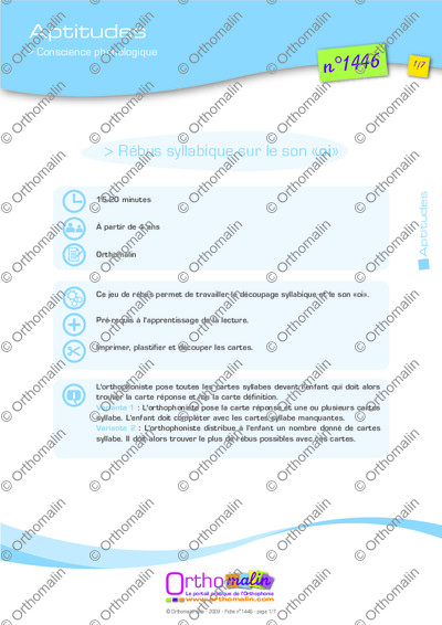 Page 1 de la fiche