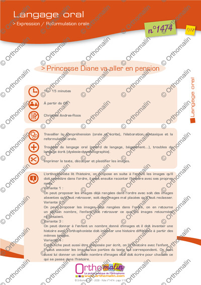Page 1 de la fiche