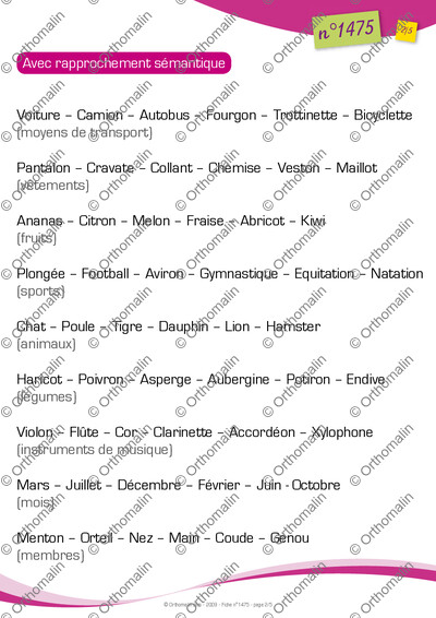 Page 2 de la fiche