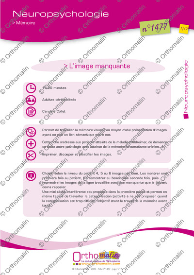 Page 1 de la fiche