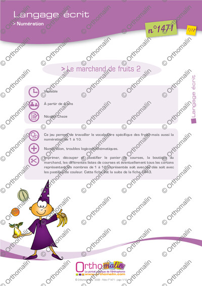 Page 1 de la fiche