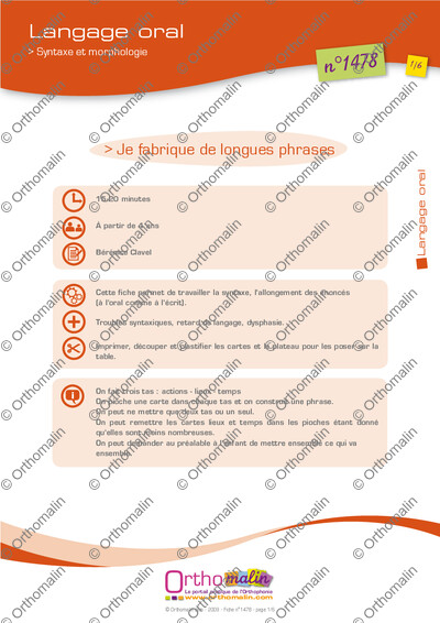 Page 1 de la fiche