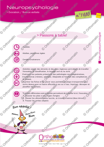 Page 1 de la fiche
