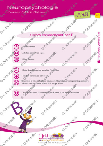 Page 1 de la fiche