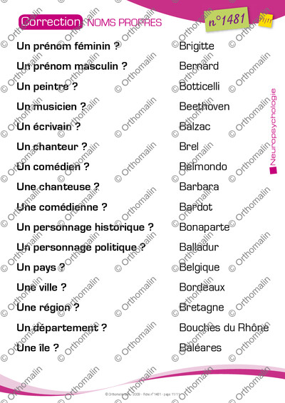Page 11 de la fiche