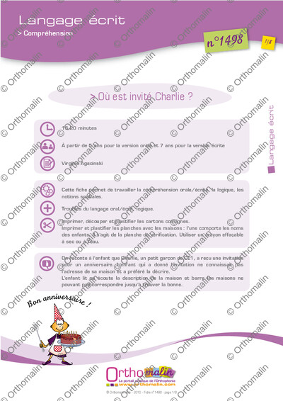 Page 1 de la fiche