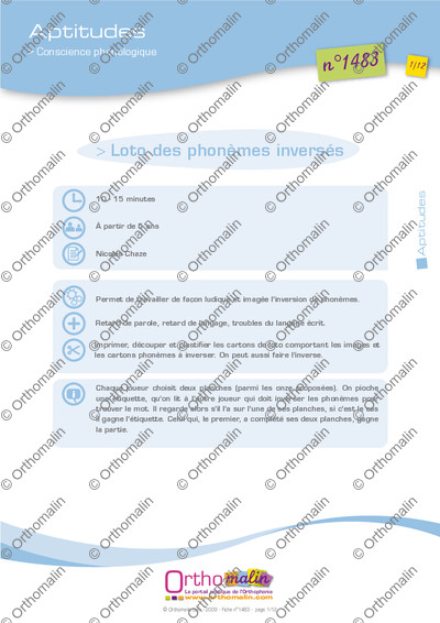 Page 1 de la fiche