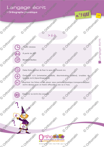 Page 1 de la fiche