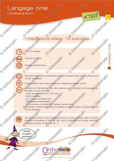 Page 1 de la fiche