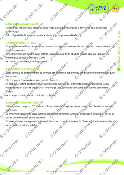 Page 3 de la fiche