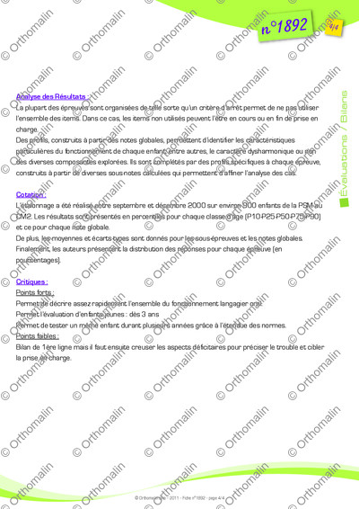 Page 4 de la fiche