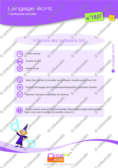 Page 1 de la fiche