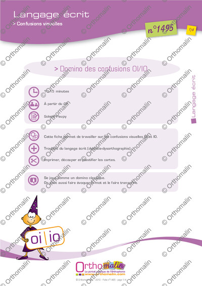 Page 1 de la fiche