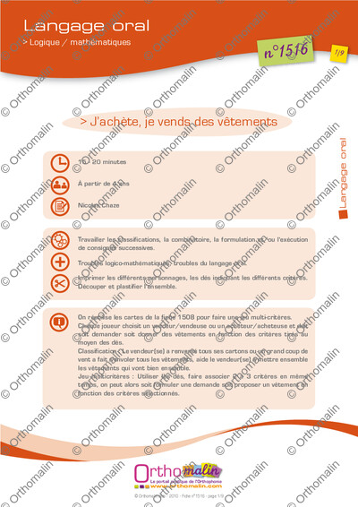 Page 1 de la fiche