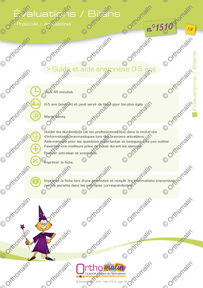 Page 1 de la fiche
