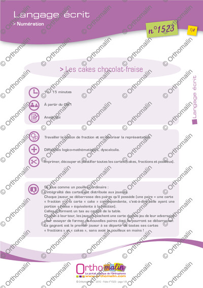 Page 1 de la fiche