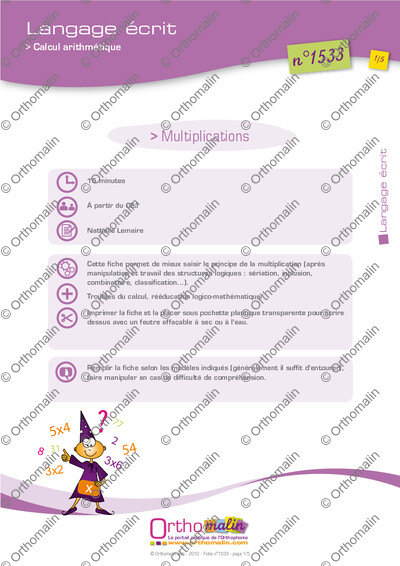Page 1 de la fiche