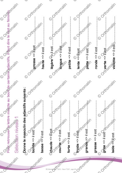 Page 3 de la fiche