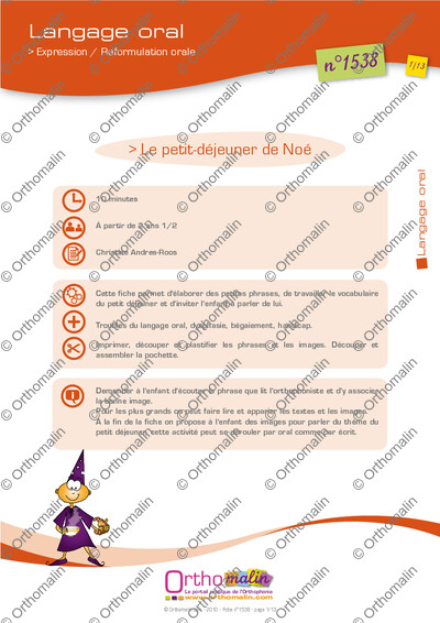 Page 1 de la fiche