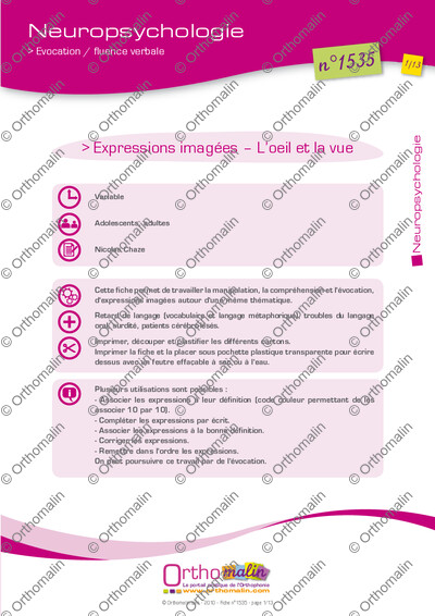 Page 1 de la fiche