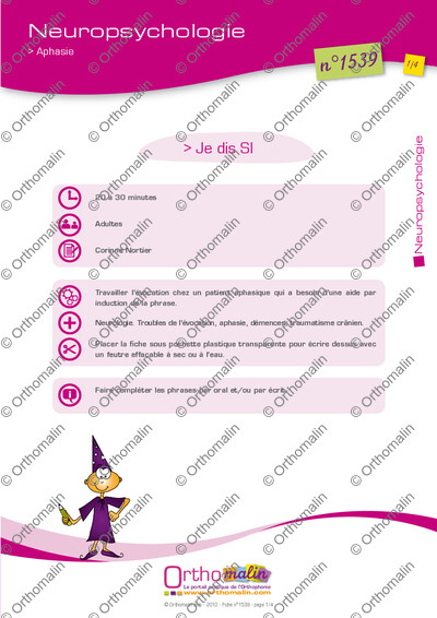 Page 1 de la fiche