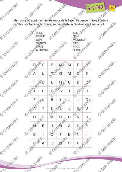 Page 2 de la fiche