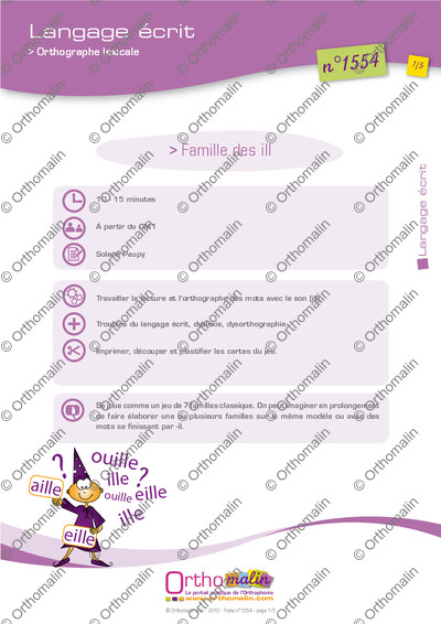 Page 1 de la fiche