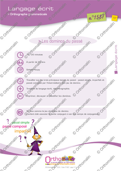 Page 1 de la fiche