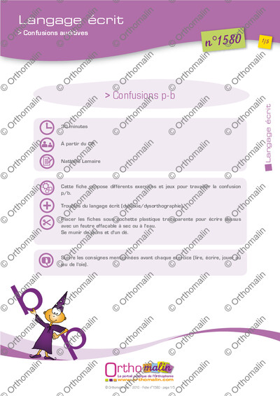 Page 1 de la fiche