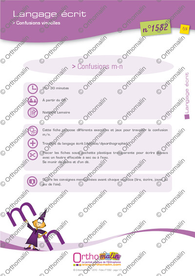 Page 1 de la fiche