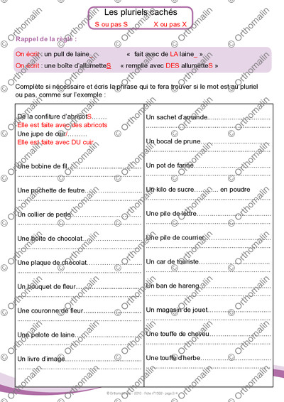 Page 2 de la fiche