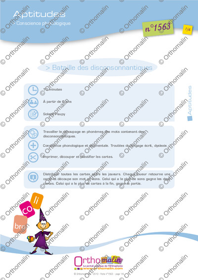 Page 1 de la fiche