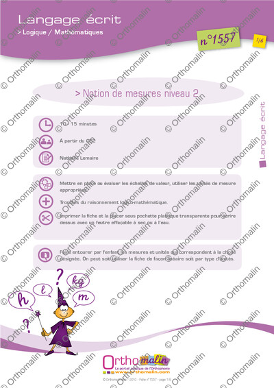 Page 1 de la fiche