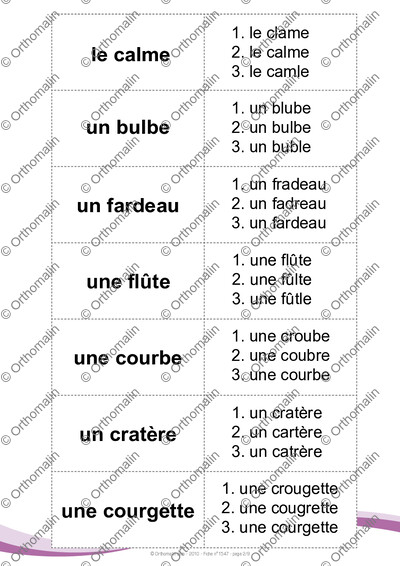 Page 2 de la fiche