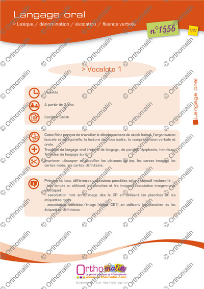 Page 1 de la fiche