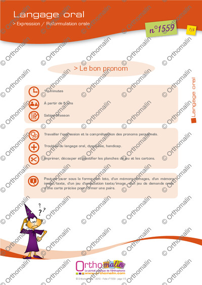 Page 1 de la fiche