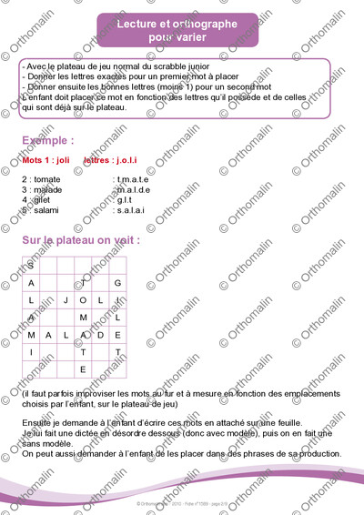 Page 2 de la fiche