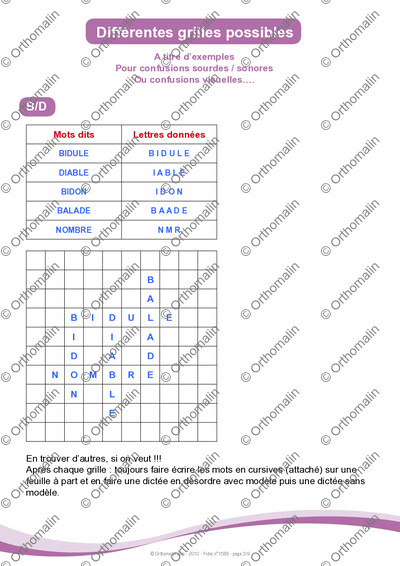 Page 3 de la fiche