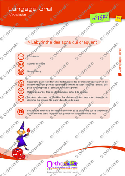 Page 1 de la fiche