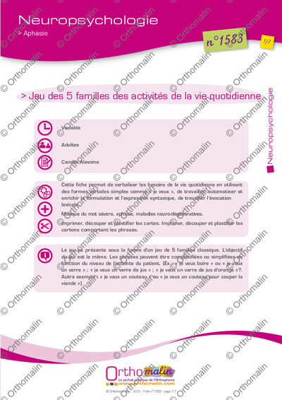Page 1 de la fiche