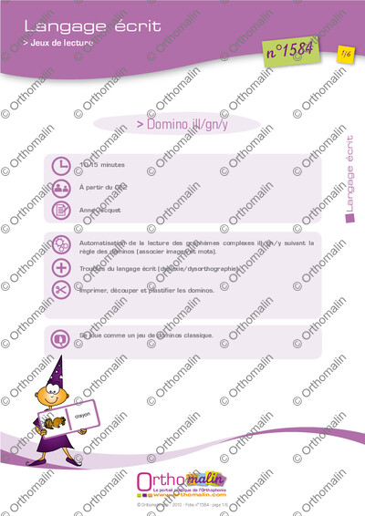 Page 1 de la fiche