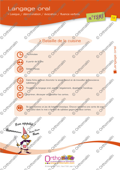 Page 1 de la fiche