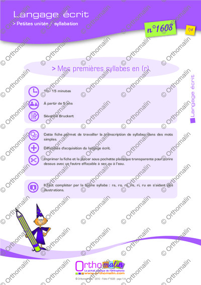 Page 1 de la fiche