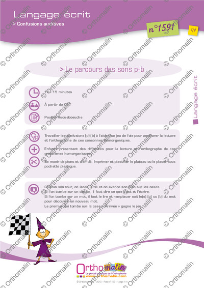 Page 1 de la fiche