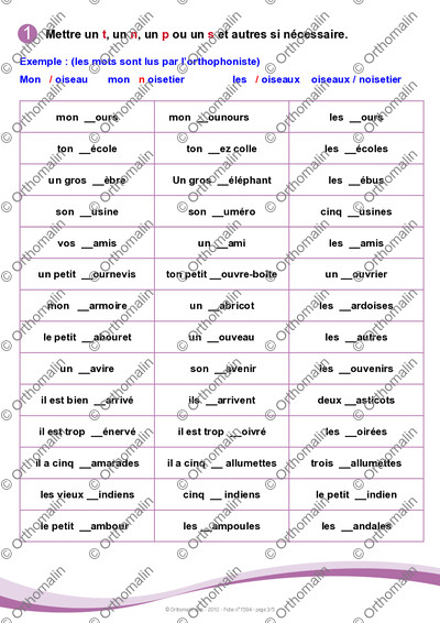 Page 3 de la fiche