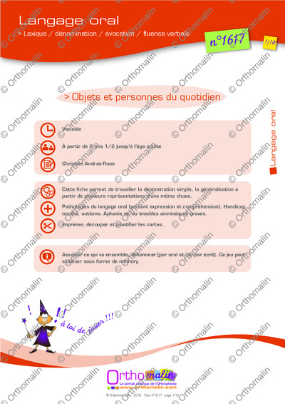 Page 1 de la fiche